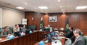 Federal Minister for Maritime Affairs Muhammad Junaid Anwar Chaudhry chairs a high-level meeting on developing new deep-sea ports.