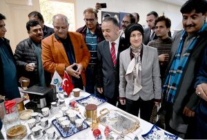 Ambassador of Türkiye to Pakistan, H.E. Dr. Irfan Neziroğlu addressing a seminar on "World Turkish Coffee Day" at National Press Club.