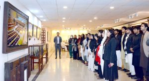 Students and faculty members of NUST Law College visit the Senate Museum at Parliament House