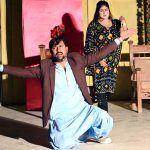 Artists perform in a stage drama “Ishq Faqeer” during the Drama Festival at Z.A. Bhutto Open Air Theatre, Arts Council.