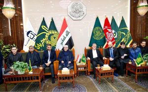 President Asif Ali Zardari paid respects at the holy shrine of Hazrat Ali (R.A.), offered nawafil prayers and met the administrators of the shrine.
