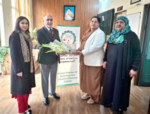 Chairperson IPO-Pakistan, Ambassador Farukh Amil visits the Women Chamber of Commerce & Industry, Peshawar.