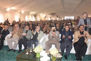 Speaker National Assembly Sardar Ayaz Sadiq, Moazzam Wattoo, Khurram Wattoo, participate in the prayers on the death of former Chief Minister Punjab Mian Manzoor Wattoo at a local hotel.