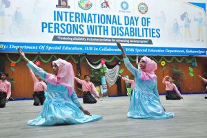 Deputy Speaker Punjab Assembly Malik Zaheer Iqbal Channar addresses a ceremony held to mark the International Day of Persons with Disabilities