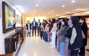 Students and faculty members of NUST Law College visit the Senate Museum at Parliament House