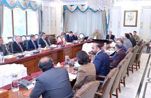 Prime Minister Muhammad Shehbaz Sharif presiding over a meeting on meat export policy and sector's reforms.
