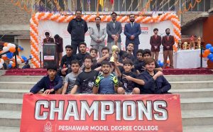 Students are participating in a sack race during the closing ceremony of Annual Sports Gala 2025 at PMDC Dalazak.