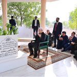 President Asif Ali Zardari offers Fateha on the grave of his mother,Begum Bilqees Sultana, at Baloo Ja Quba