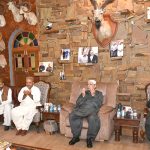 President Asif Ali Zardari offers Fateha for the departed soul of former Provincial Minister Syed Qabool Muhammad Shah, along with the sons of the deceased.