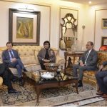 Dr. Nasrum Iqbal MD FACP, Chairman APPNA Winter Meeting-2025, Dr. Zain Khan, Director, GEOPAK International Hospital and Syed Amir Raza, Project Director, APPNA called on the Acting President and Chairman Senate of Pakistan Syed Yousaf Raza Gilani.