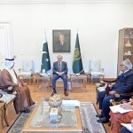 H.E. Salem Mohammed Salem Al Bawab Al Zaabi, Ambassador of the United Arab Emirates to Pakistan calls on Prime Minister Muhammad Shehbaz Sharif.