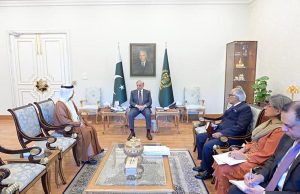 H.E. Salem Mohammed Salem Al Bawab Al Zaabi, Ambassador of the United Arab Emirates to Pakistan calls on Prime Minister Muhammad Shehbaz Sharif.