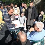 Defense Minister Khawaja Muhammad Asif listens to people’s concerns at his residence in Cantt