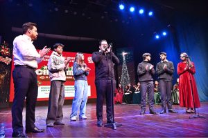 A choir performing Choral Christmas music during an event on the eve of Merry Christmas and Happy New Year organized by The Islamabad Christian Fellowship with the collaboration of PNCA.