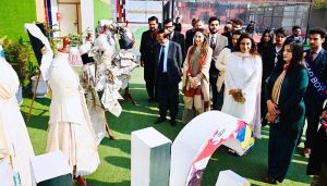 Ms. Misbah Khar, Ambassador for the Inter-Parliamentary Speakers' Conference (ISC) and Advisor to the Chairman Senate, visits and witnesses an exhibition at Metropolitan International United College (MIUC), H-8 Campus