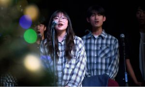 A choir performing Choral Christmas music during an event on the eve of Merry Christmas and Happy New Year organized by The Islamabad Christian Fellowship with the collaboration of PNCA.