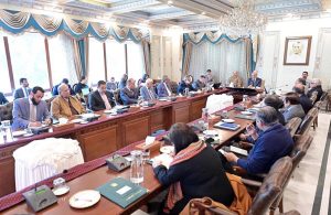 Prime Minister Muhammad Shehbaz Sharif chairs the Federal Cabinet Meeting.