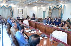 Prime Minister Muhammad Shehbaz Sharif chairs the Federal Cabinet Meeting.