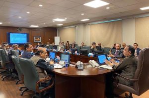 Federal Minister for Maritime Affairs Muhammad Junaid Anwar Chaudhry chairing a meeting on sustainable renovation of Kohsar Complex.