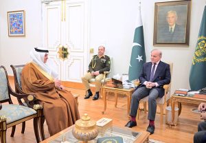 Nawaf bin Saeed Ahmad Al-Malkiy, Ambassador of the Kingdom of Saudi Arabia to Pakistan calls on Prime Minister Muhammad Shehbaz Sharif.