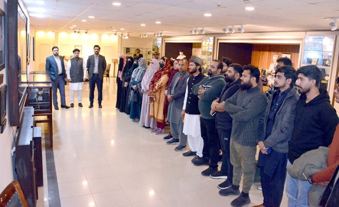 Students and faculty from the Department of Physics, University of Lahore, visit the Senate Museum at Parliament House