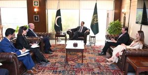 Chairman Senate Syed Yousaf Raza Gilani in a meeting with Australian High Commissioner to Pakistan, Mr. Timothy Kane, at Parliament House