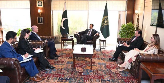 Chairman Senate Syed Yousaf Raza Gilani in a meeting with Australian High Commissioner to Pakistan, Mr. Timothy Kane, at Parliament House