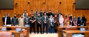 Students and faculty from the Department of Physics, University of Lahore, visit the Senate Museum at Parliament House