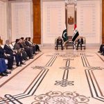 President Asif Ali Zardari and Dr. Abdul Latif Jamal Rashid, President of Iraq, in delegation-level talks between Pakistan and Iraq at Baghdad Palace.
