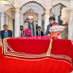 President Asif Ali Zardari offering fateha and laying flowers at the grave of Shaheed Zulfikar Ali Bhutto in Garhi Khuda Bakhsh.