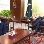 Chairman Senate Syed Yousaf Raza Gilani in a meeting with Australian High Commissioner to Pakistan, Mr. Timothy Kane, at Parliament House