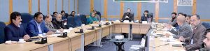 Senator Dr. Afnan Ullah Khan, Convener of the Sub-Committee of the Senate Standing Committee on Science and Technology, presides over a sub-committee meeting at Parliament Lodges