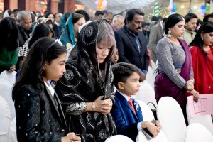 Christian Community members performing religious rituals on Christmas Day at Church.