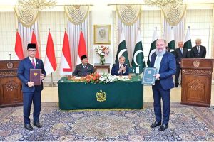 President of Indonesia Prabowo Subianto and Prime Minister Muhammad Shehbaz Sharif witness exchange of MoUs/agreements in different fields of cooperation between Indonesia and Pakistan.