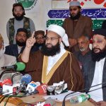 Chairman Ulema Council, Hafiz Muhammad Tahir Mehmood Ashrafi, addresses a press conference