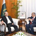 President Asif Ali Zardari in a meeting with Mr. Zafar ul Haq Hijazi Federal Tax Ombudsman at Aiwan-e-Sadr