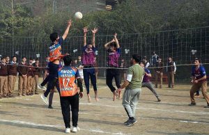 Students compete in the Tug of War during the Annual Sports Gala-2025 at Peshawar Model Degree College Boys, Dalazak.