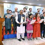 Ayaz administers oath to newly elected office bearers of PRA