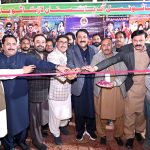 Chairman District Council Larkana Aijaz Ahmed Laghari along with President ACPL Ismail Jatoi and others inaugurates drama festival at Z.A. Bhutto Open Air Theater, Arts Council.