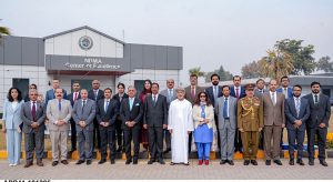 A high-level delegation from the Sultanate of Oman, led by H.E. Major General Abdullah bin Ali Al Harthi, Assistant Inspector General of Police, visits the National Emergencies Operation Center at NDMA Headquarters.