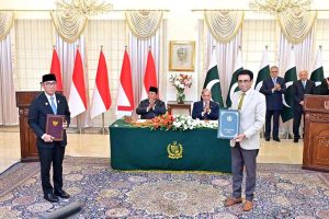 President of Indonesia Prabowo Subianto and Prime Minister Muhammad Shehbaz Sharif witness exchange of MoUs/agreements in different fields of cooperation between Indonesia and Pakistan.