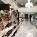 A view of decorations ahead of the upcoming Christmas celebrations at a five-star hotel in the city.