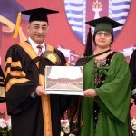 Vice Chancellor of GCUF, Prof. Dr. Rauf-i-Azam, confers degrees upon position-holding graduates during the 12th Convocation of Government College University Faisalabad.