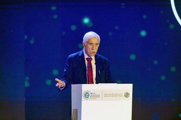 Federal Minister for Board of Investment Qaiser Ahmed Sheikh addressing 29th World Investment Conference