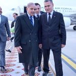 Deputy Chairman of Cabinet Minister / in charge of Transport and Communications Agency at Cabinet Ministers of Turkmenistan, H.E. Mammetkhan Chakyev receiving Prime Minister Muhammad Shehbaz Sharif upon his arrival at Ashgabat Airport