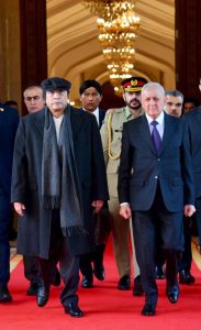 President Asif Ali Zardari with Dr. Abdul Latif Jamal Rashid, President of Iraq, at Baghdad Palace.