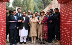 Federal Minister for National Heritage and Culture, Aurangzeb Khan Khichi, addresses the Tajikistan cultural delegation on the first day of its official visit to Pakistan during the two days Pak-Tajik Cultural Festival at Lok Virsa.