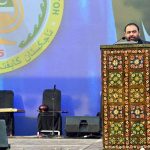 Federal Minister for National Heritage and Culture, Aurangzeb Khan Khichi, addresses the Tajikistan cultural delegation on the first day of its official visit to Pakistan during the two days Pak-Tajik Cultural Festival at Lok Virsa.