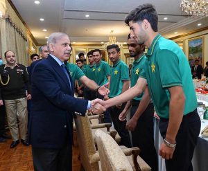 Prime Minister Muhammad Shehbaz Sharif meets members of the under-19 Pakistan Cricket Team which won the U-19 Asia Cup 2025.