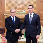 Prime Minister Muhammad Shehbaz Sharif meets President of Turkmenistan H.E. Serdar Berdimuhamedow on the sidelines of the International Forum dedicated to Peace and Trust